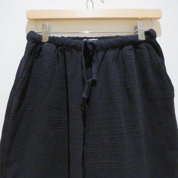ARITZIA LITTLE MOON Airplush Cotton Sail Pant Organic Cotton Wide Leg Black XS - Picture 4 of 12